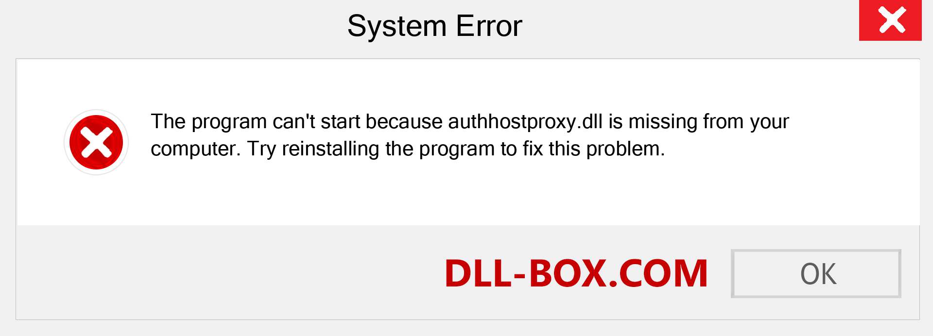  authhostproxy.dll file is missing?. Download for Windows 7, 8, 10 - Fix  authhostproxy dll Missing Error on Windows, photos, images