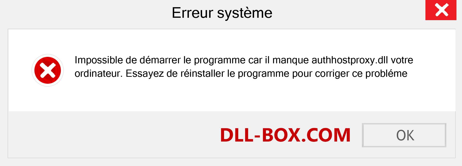 Le fichier authhostproxy.dll est manquant ?. Télécharger pour Windows 7, 8, 10 - Correction de l'erreur manquante authhostproxy dll sur Windows, photos, images